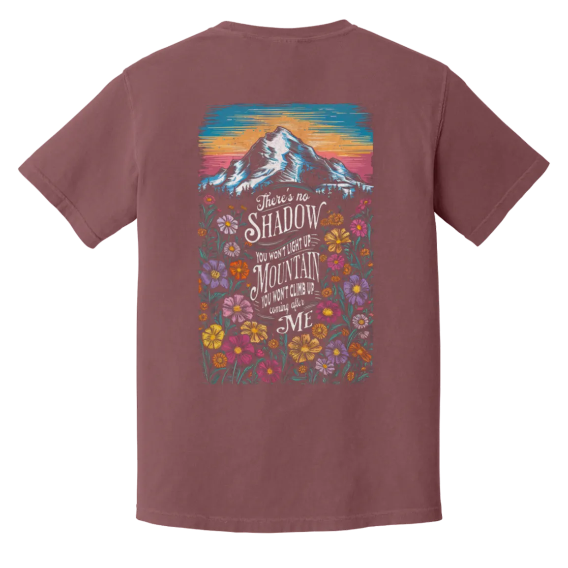 Reckless Love Flower Tee Front & Back- Christian Worship - Comfort Colors