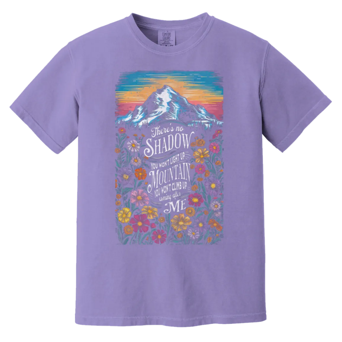 Reckless Love Flower Tee Front Only - Christian Worship - Comfort Colors