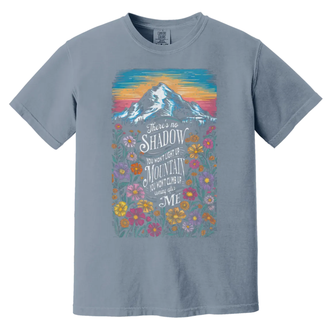 Reckless Love Flower Tee Front Only - Christian Worship - Comfort Colors