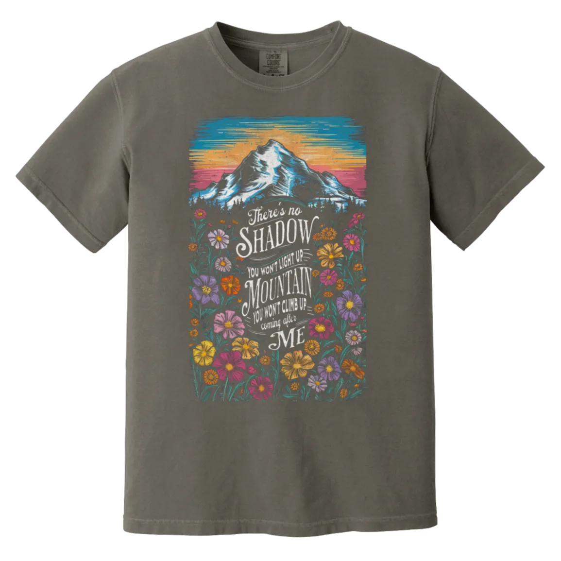 Reckless Love Flower Tee Front Only - Christian Worship - Comfort Colors