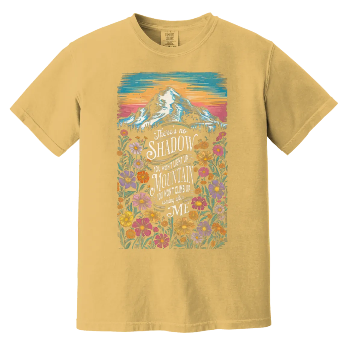 Reckless Love Flower Tee Front Only - Christian Worship - Comfort Colors