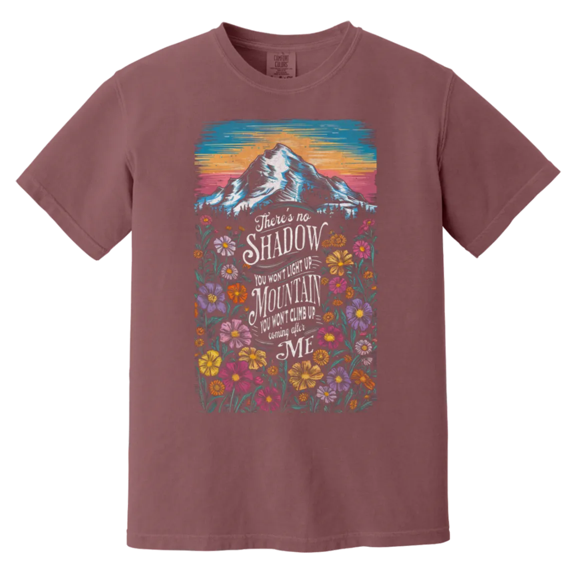 Reckless Love Flower Tee Front Only - Christian Worship - Comfort Colors