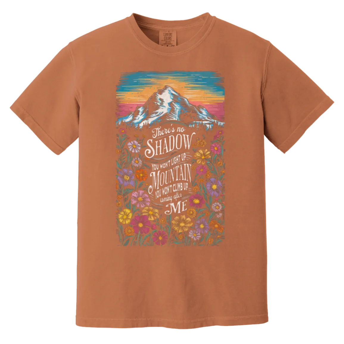 Reckless Love Flower Tee Front Only - Christian Worship - Comfort Colors
