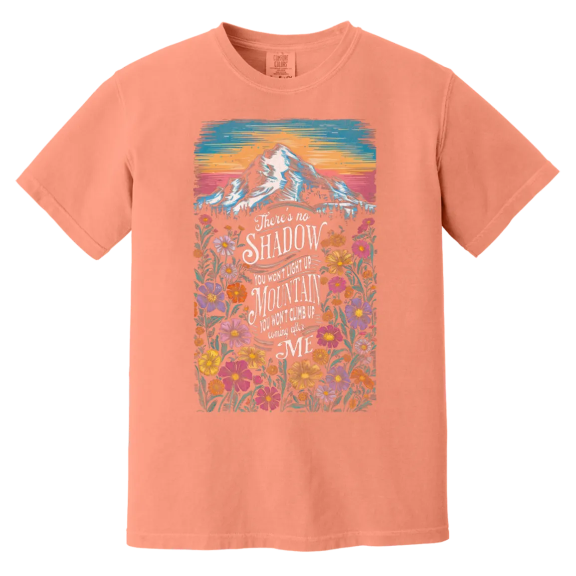 Reckless Love Flower Tee Front Only - Christian Worship - Comfort Colors