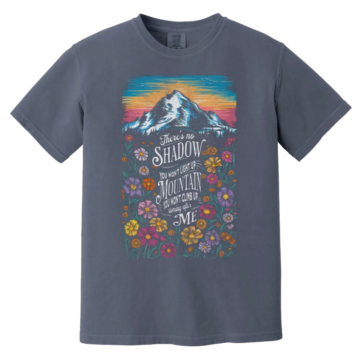 Reckless Love Flower Tee Front Only - Christian Worship - Comfort Colors
