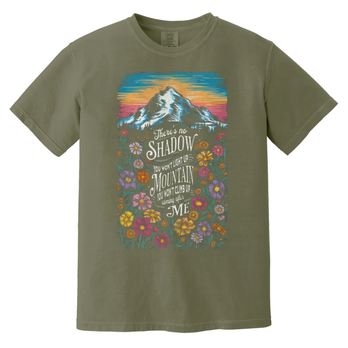 Reckless Love Flower Tee Front Only - Christian Worship - Comfort Colors