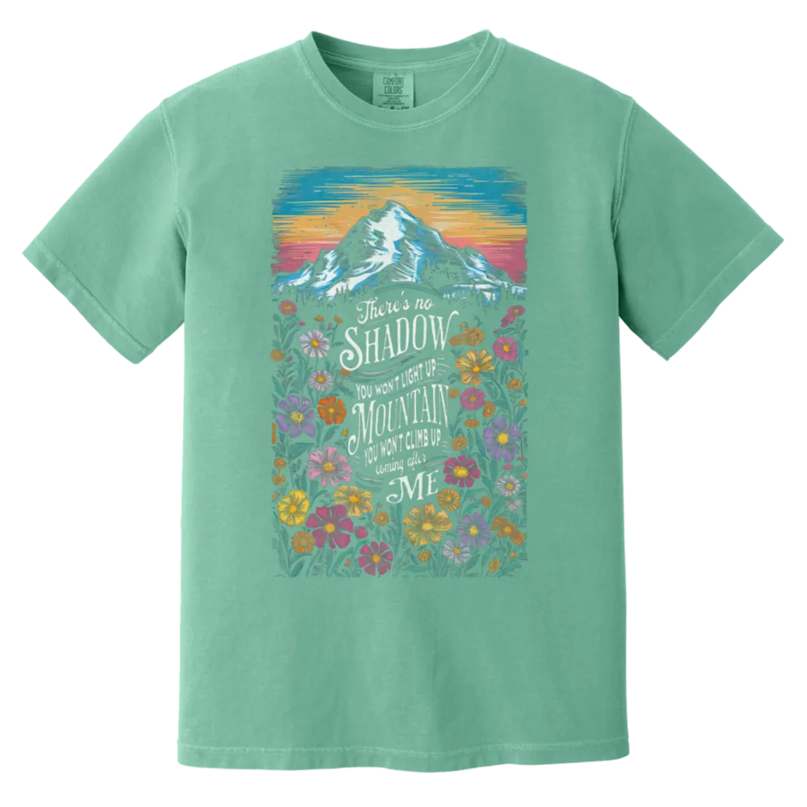 Reckless Love Flower Tee Front Only - Christian Worship - Comfort Colors