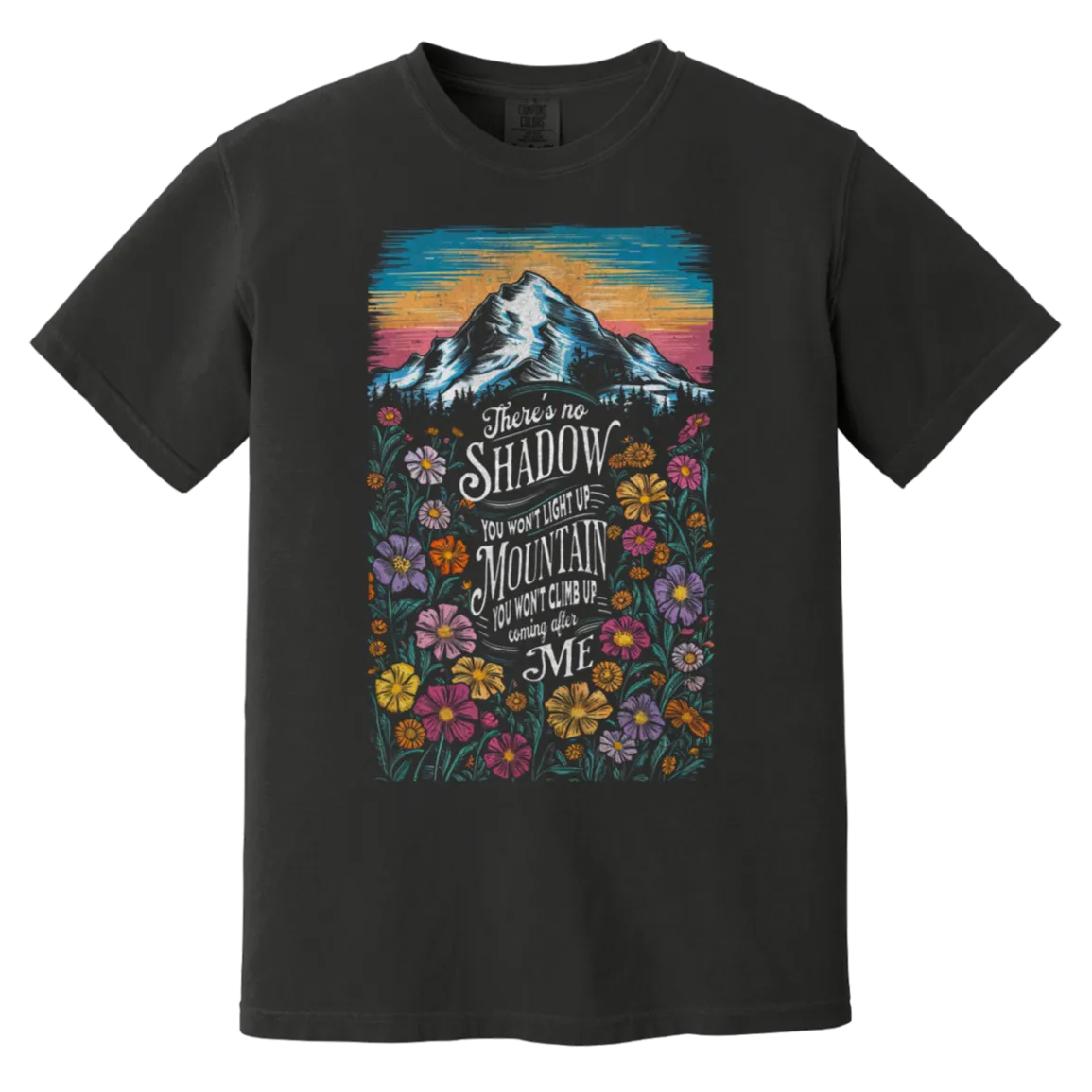 Reckless Love Flower Tee Front Only - Christian Worship - Comfort Colors