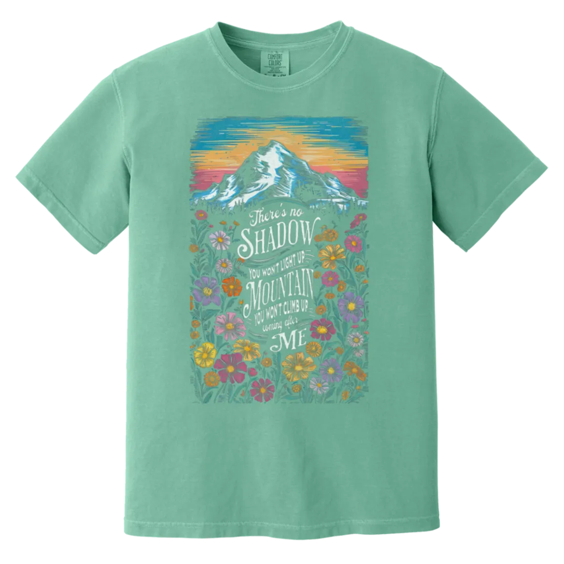 Reckless Love Flower Tee Front Only - Christian Worship - Comfort Colors