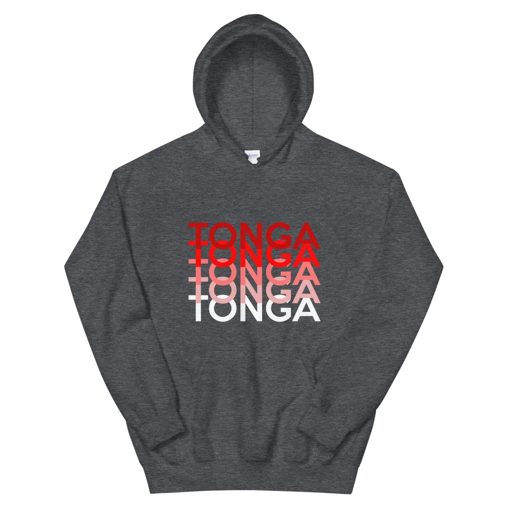 Red and White Tonga Repeat *ADULT HOODIE*
