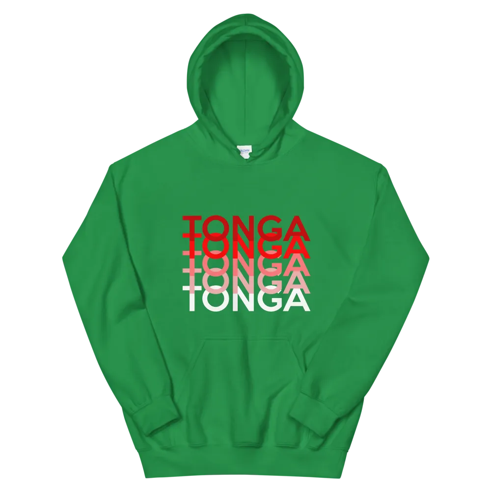 Red and White Tonga Repeat *ADULT HOODIE*