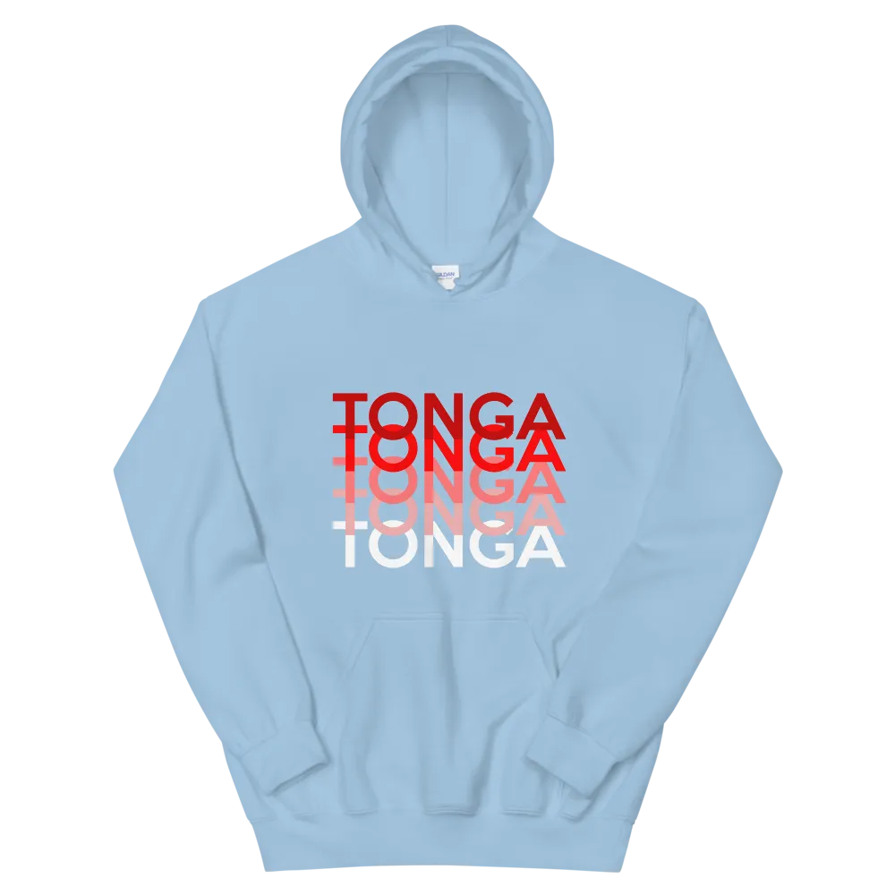 Red and White Tonga Repeat *ADULT HOODIE*