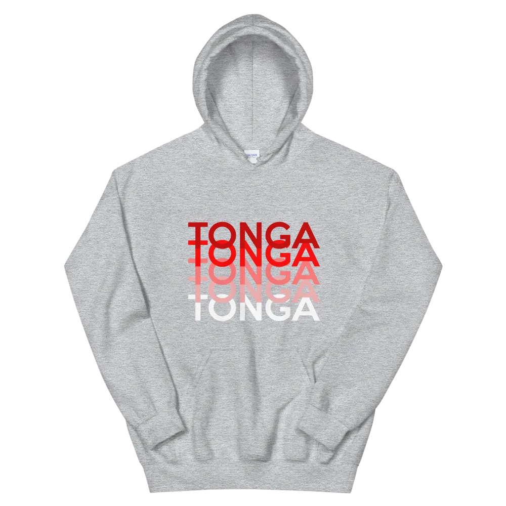 Red and White Tonga Repeat *ADULT HOODIE*