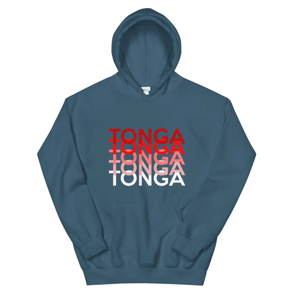 Red and White Tonga Repeat *ADULT HOODIE*