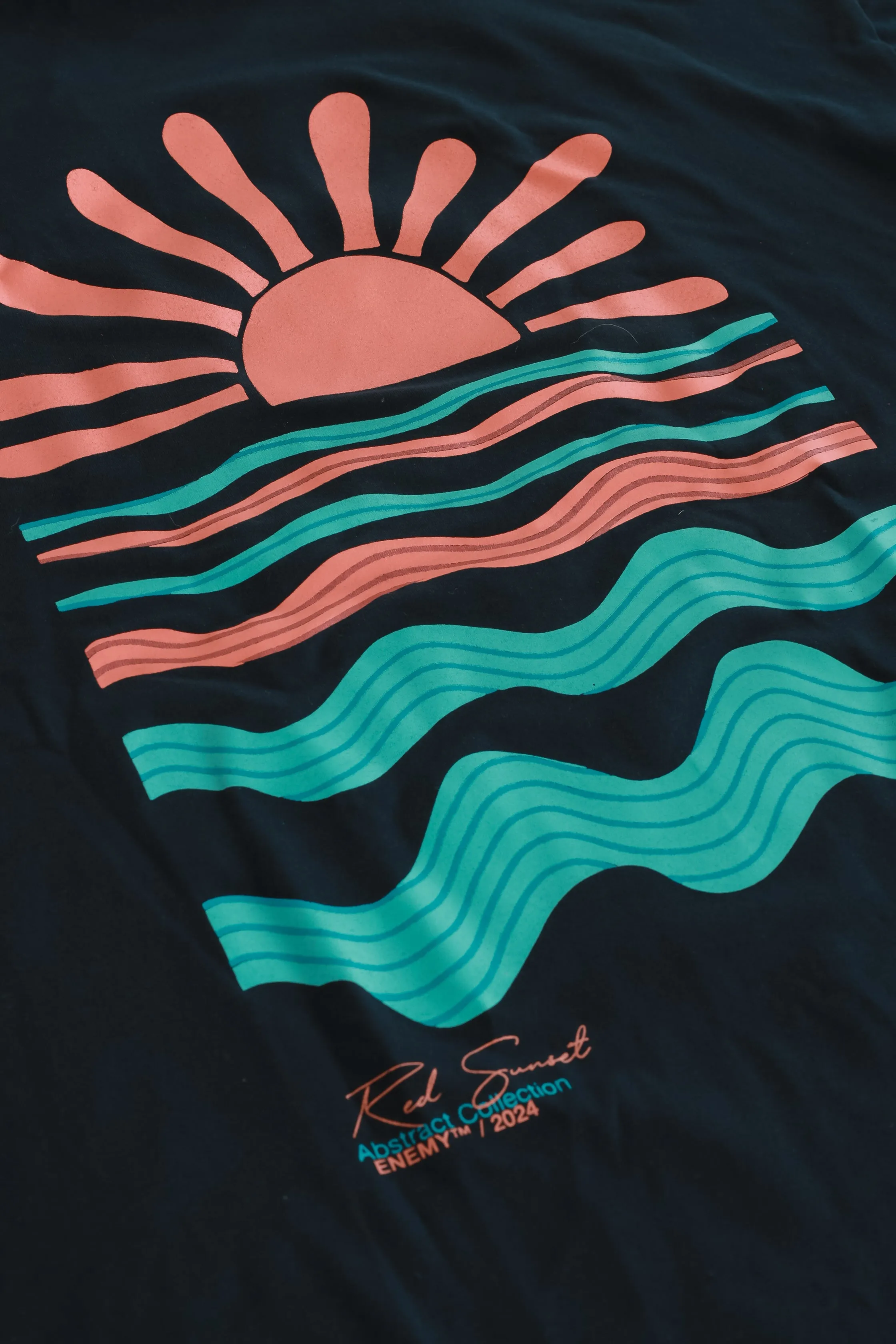 Red Sunset Navy Blue T-shirt