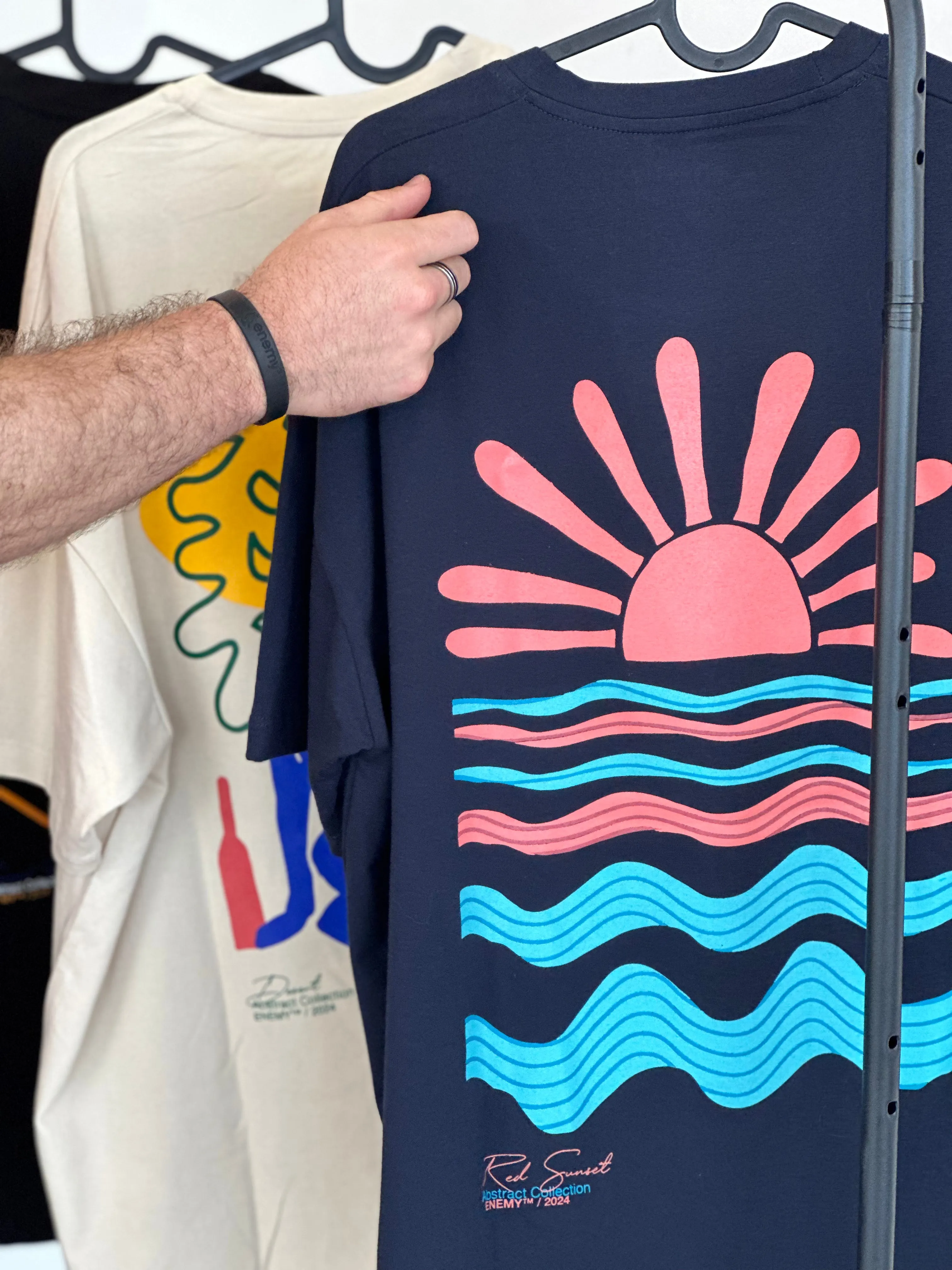 Red Sunset Navy Blue T-shirt