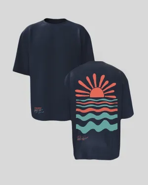 Red Sunset Navy Blue T-shirt