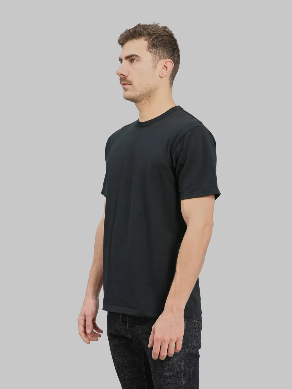 Redcast Heritage "Tsuri-Ami" Loopwheel Heavy T-Shirt Black (2 Pack)