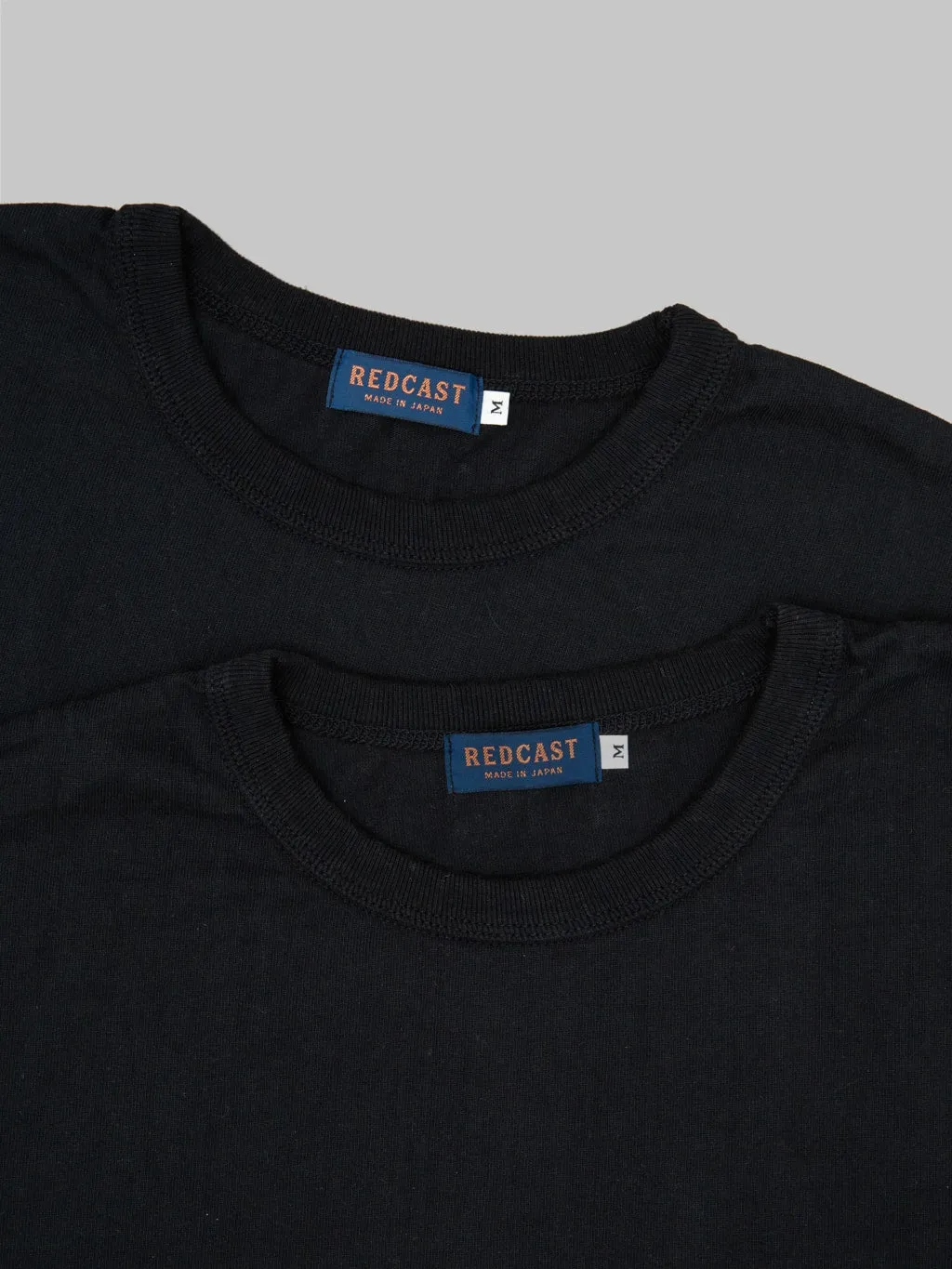 Redcast Heritage "Tsuri-Ami" Loopwheel Heavy T-Shirt Black (2 Pack)
