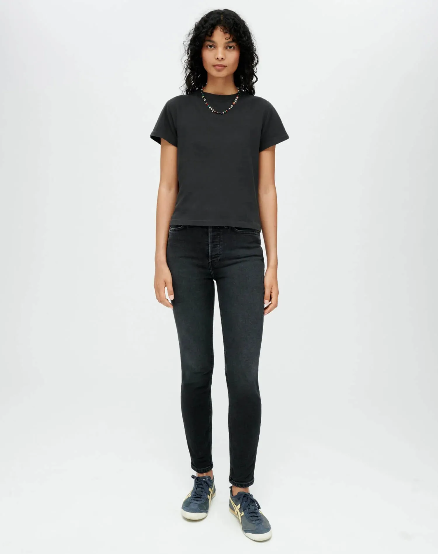 Re/Done HANES CLASSIC TEE Washed Black