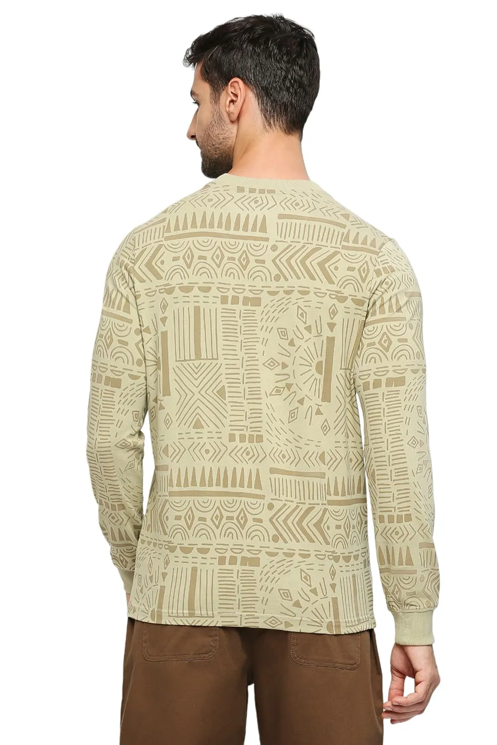 Regular Fit Cotton Printed Crew T-Shirts