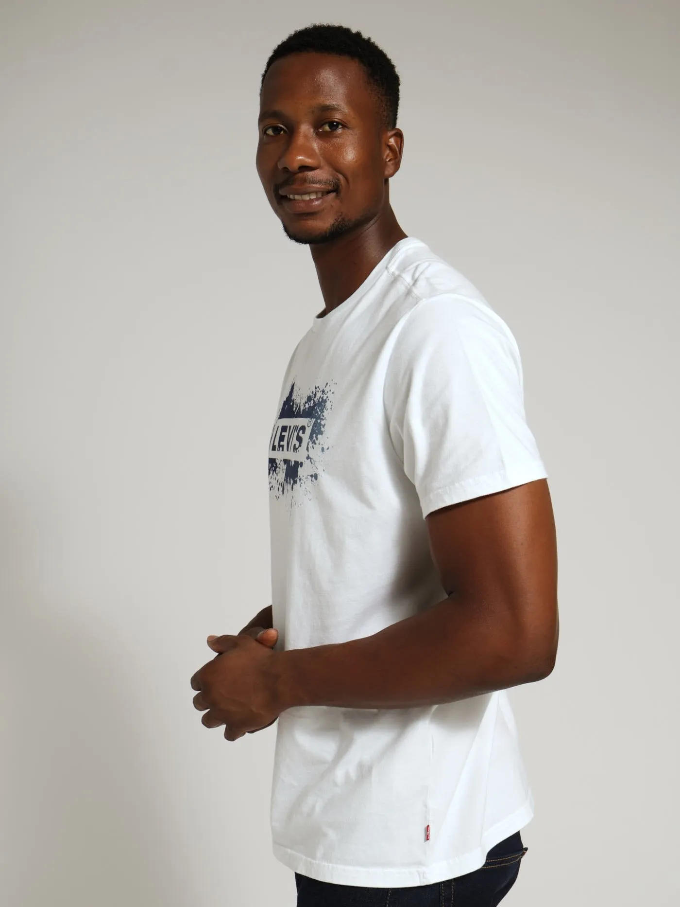 Relaxed Baby Tab Tee - White