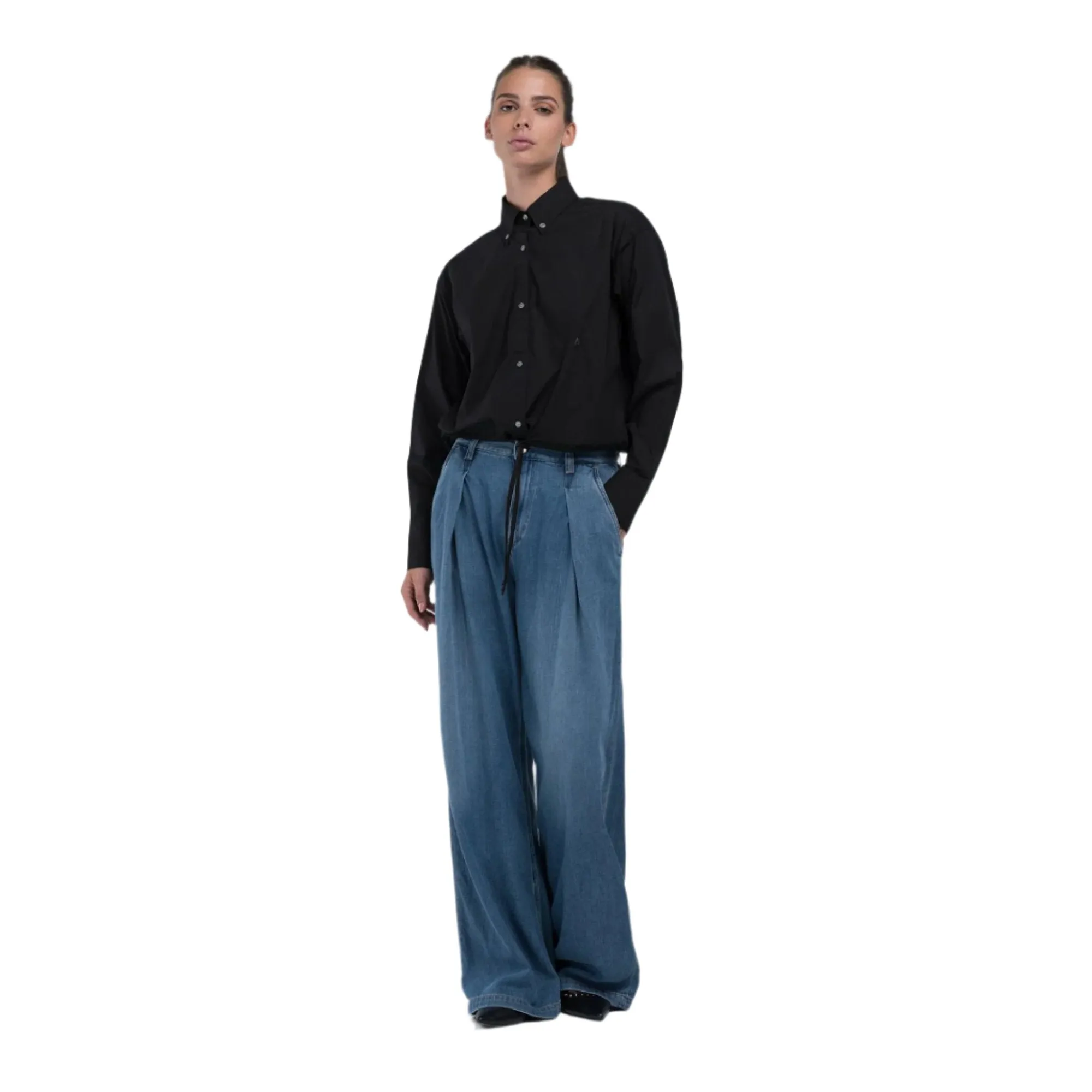 Replay Women's Boxy Shirt With Drawstring