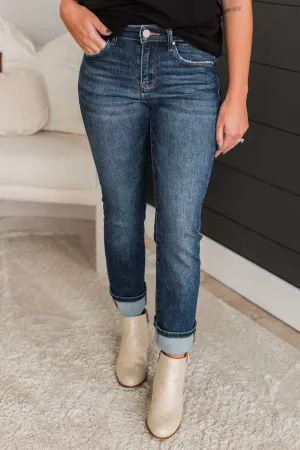 Risen Slim-Straight Jeans- Capri Wash