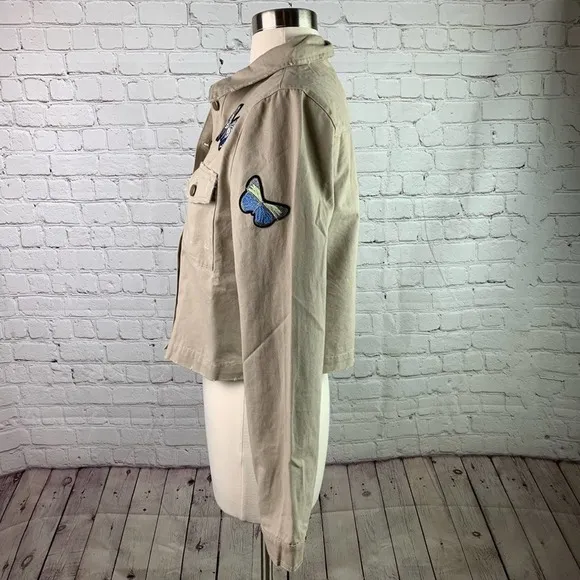 ROMEO   Juliet couture khaki butterfly jacket small