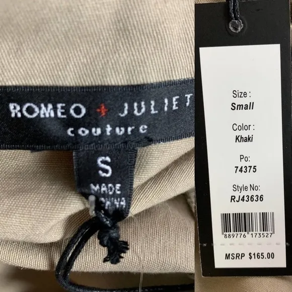 ROMEO   Juliet couture khaki butterfly jacket small