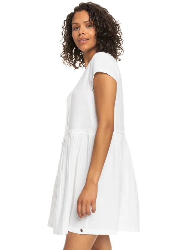 Roxy Smooth Blue Vibes Dress - Bright White