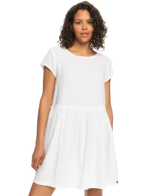 Roxy Smooth Blue Vibes Dress - Bright White