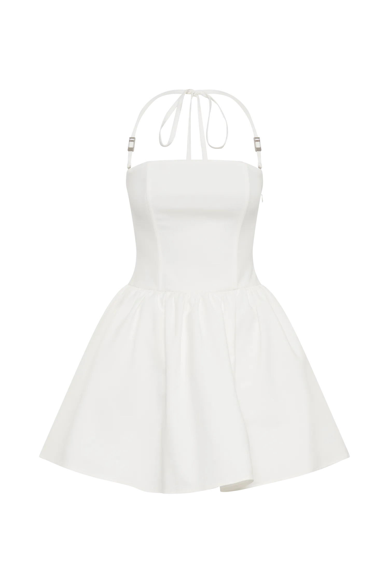 Ruby Halter Mini Dress - White