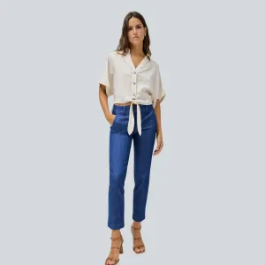 Salsa Secret Chino Push in Cropped Slim Jeans