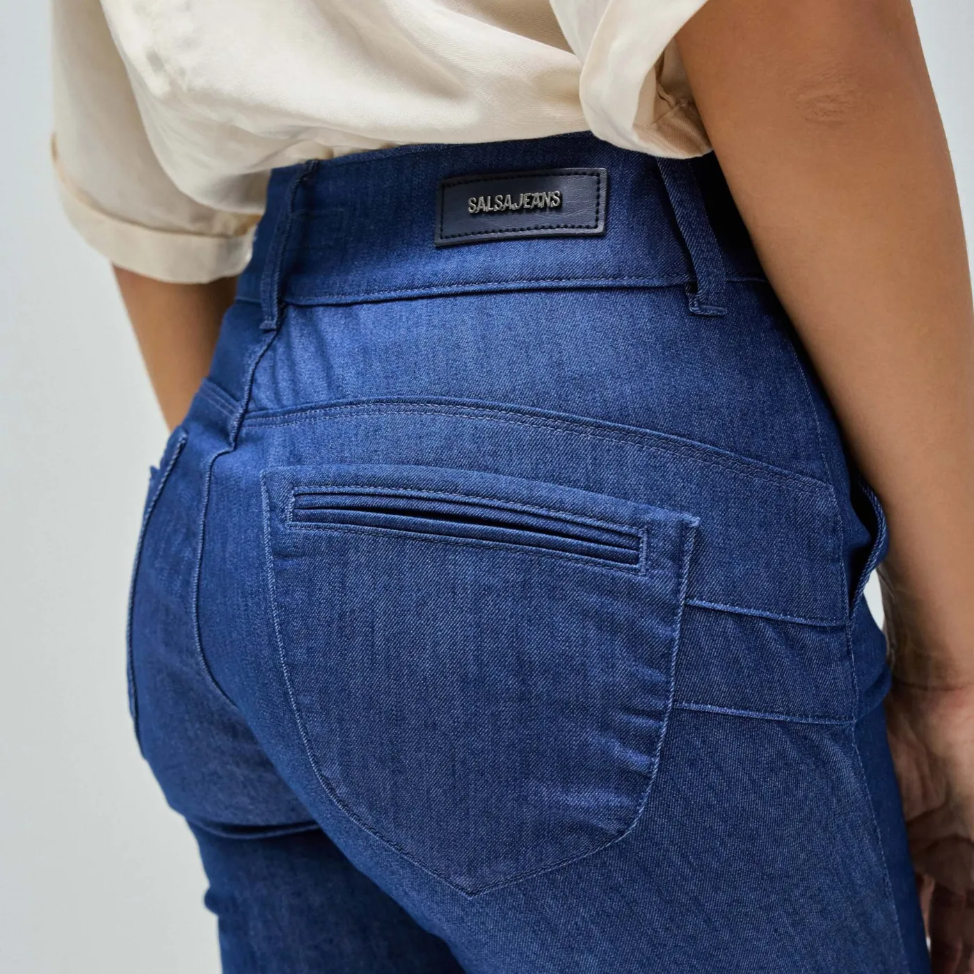 Salsa Secret Chino Push in Cropped Slim Jeans