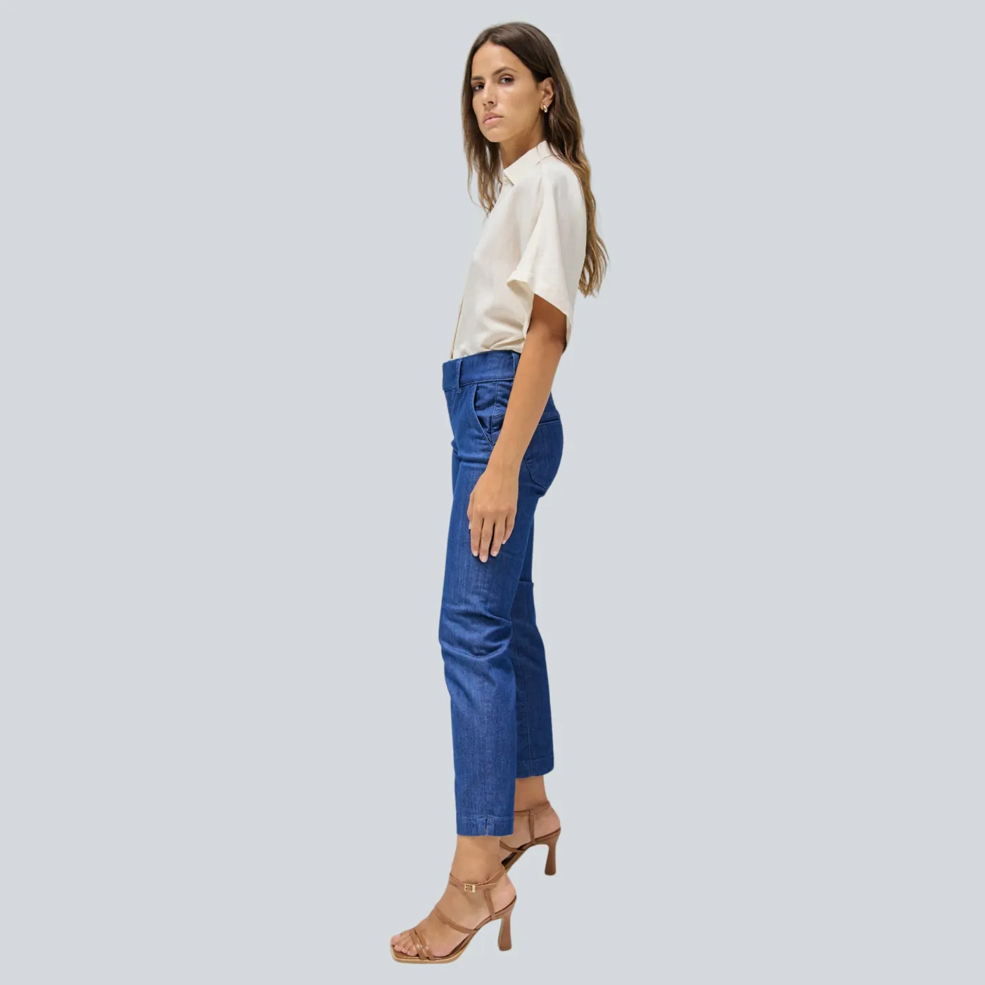 Salsa Secret Chino Push in Cropped Slim Jeans