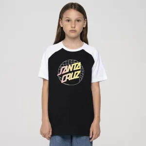 Santa Cruz Yth Grid Delta Dot Raglan T-Shirt