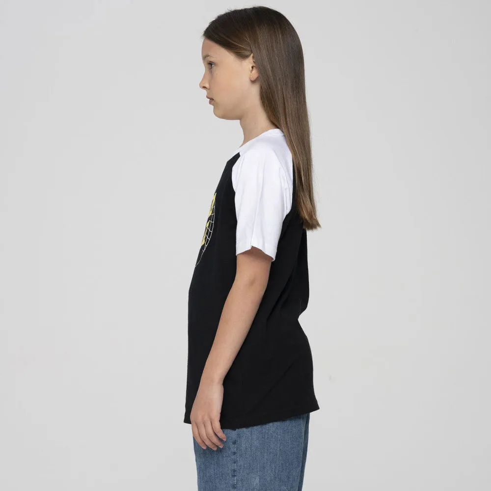 Santa Cruz Yth Grid Delta Dot Raglan T-Shirt