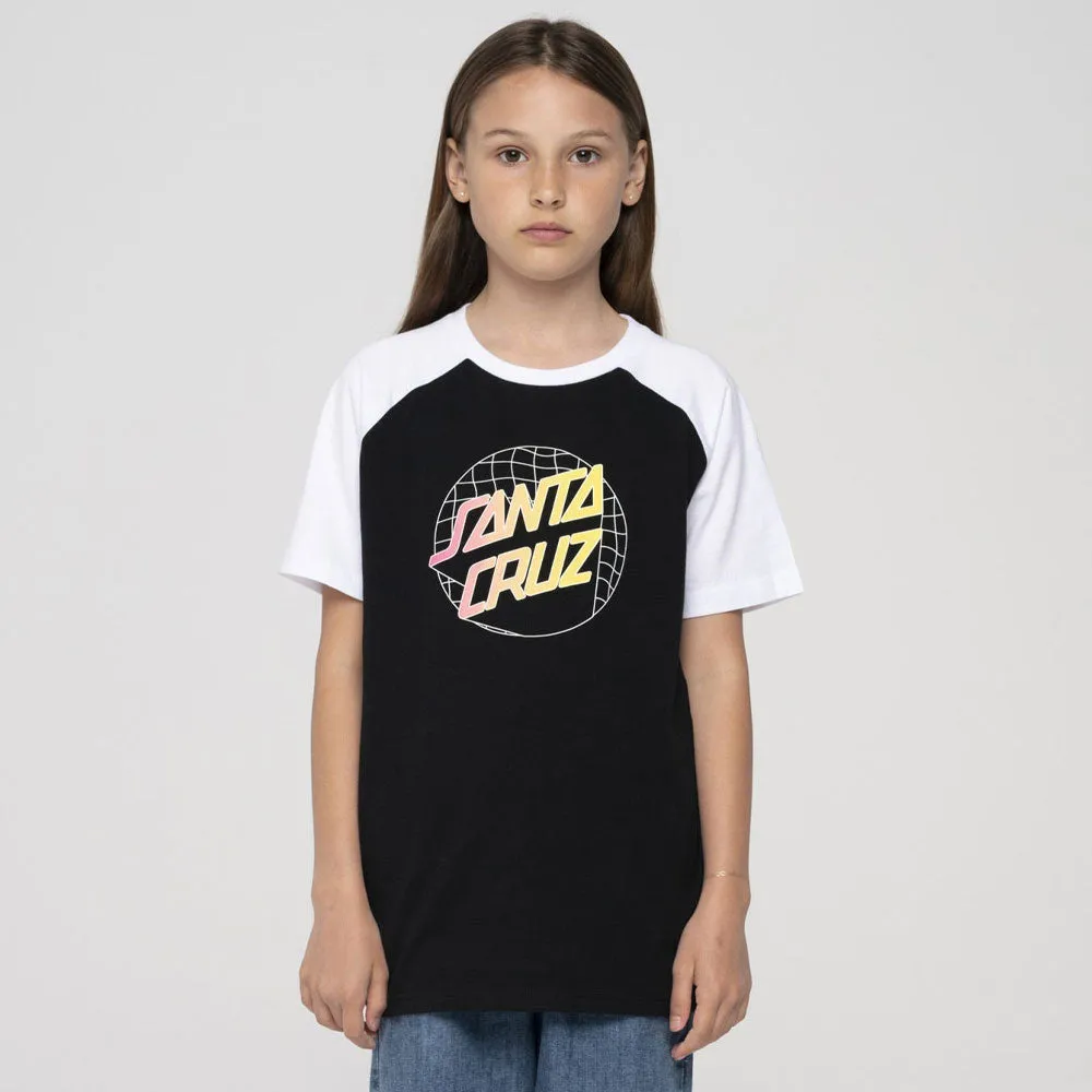 Santa Cruz Yth Grid Delta Dot Raglan T-Shirt