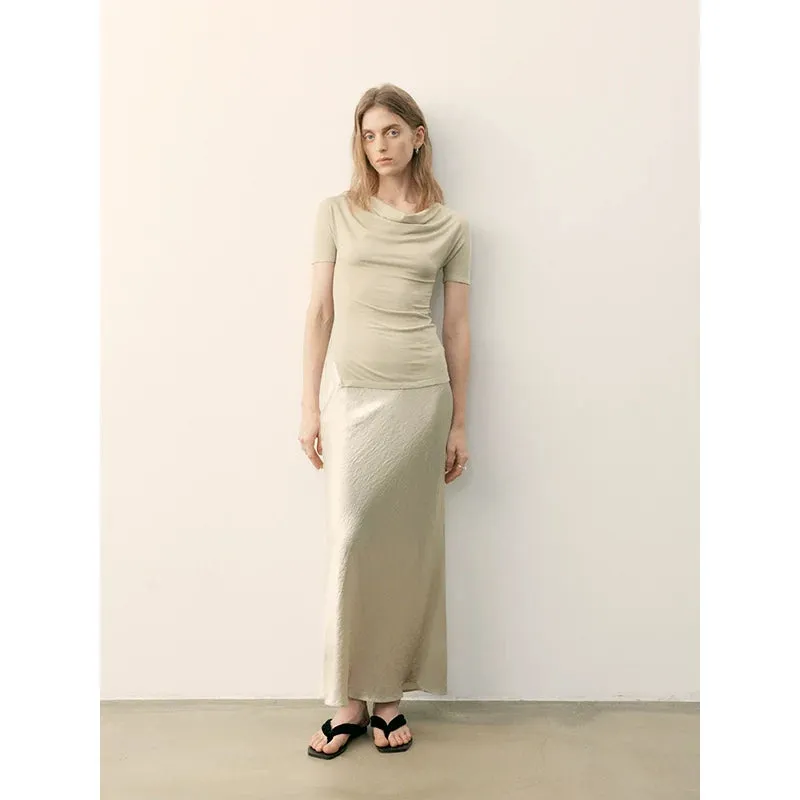 Satin Fishtail Skirt