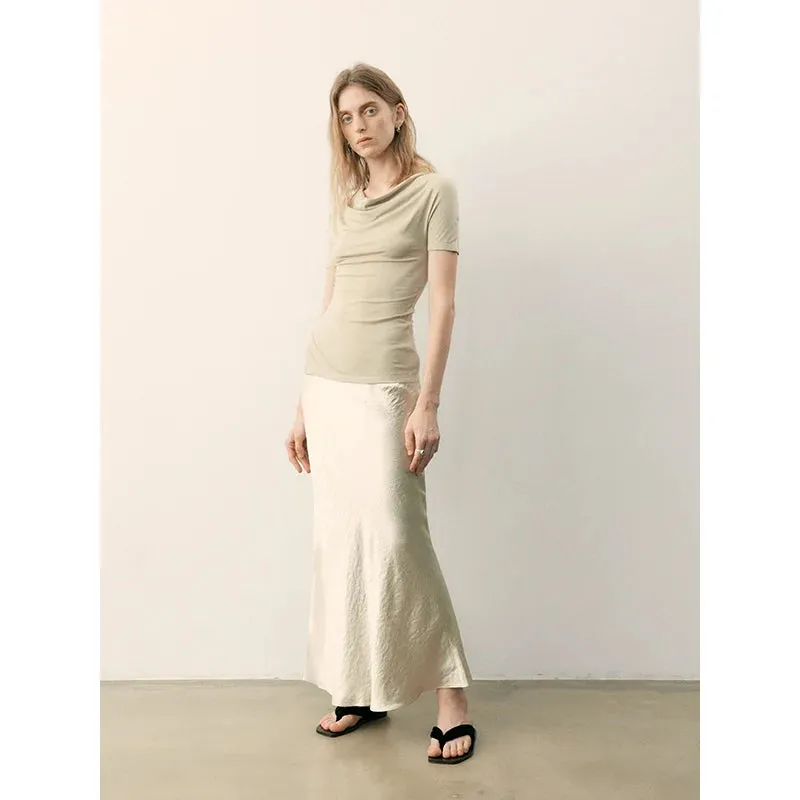 Satin Fishtail Skirt