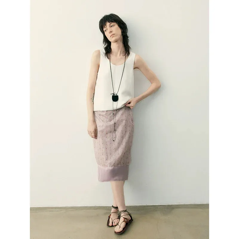 Satin Midi Skirt Set
