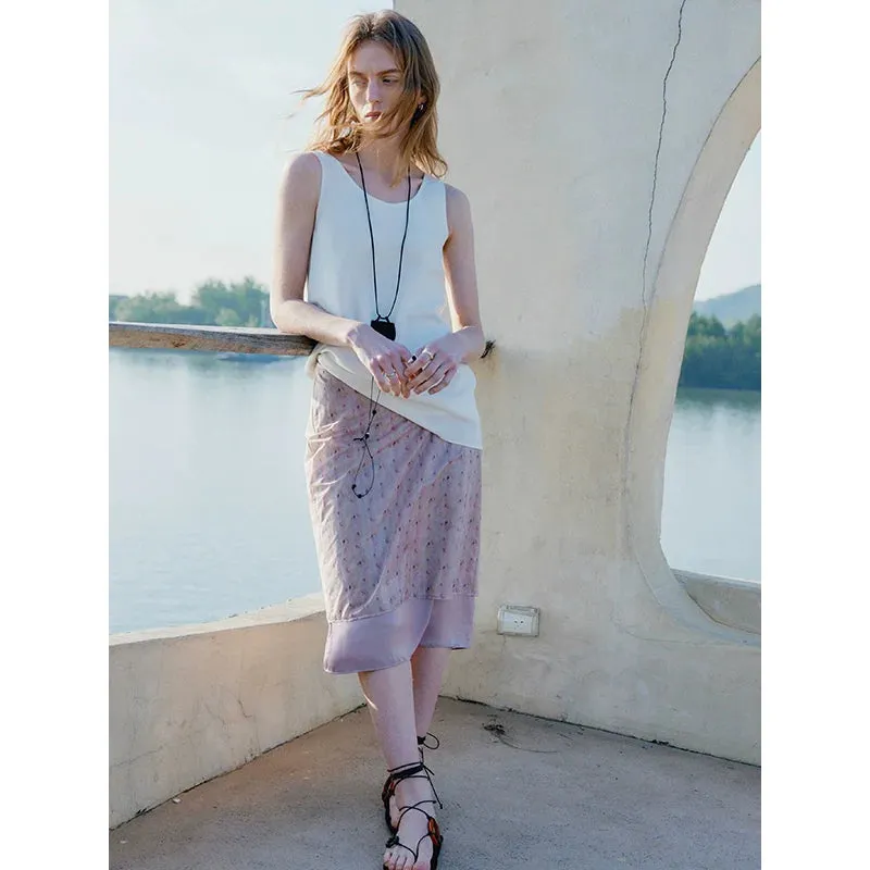 Satin Midi Skirt Set