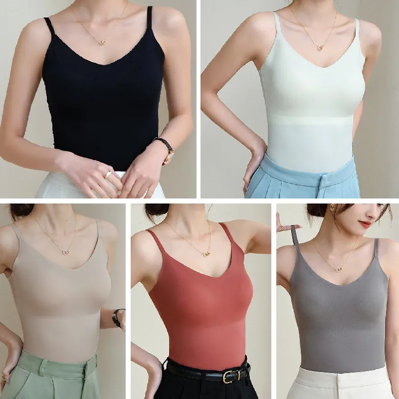 Seamless V-Neck Camisole Top för kvinnor