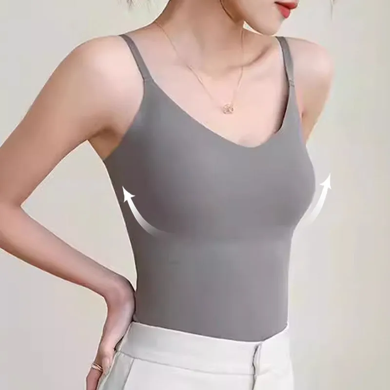 Seamless V-Neck Camisole Top för kvinnor