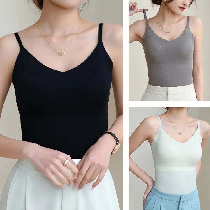Seamless V-Neck Camisole Top för kvinnor