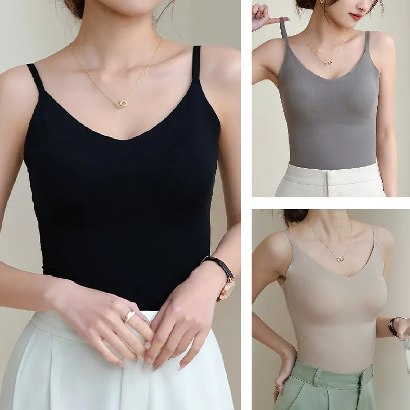 Seamless V-Neck Camisole Top för kvinnor