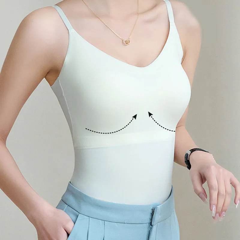 Seamless V-Neck Camisole Top för kvinnor