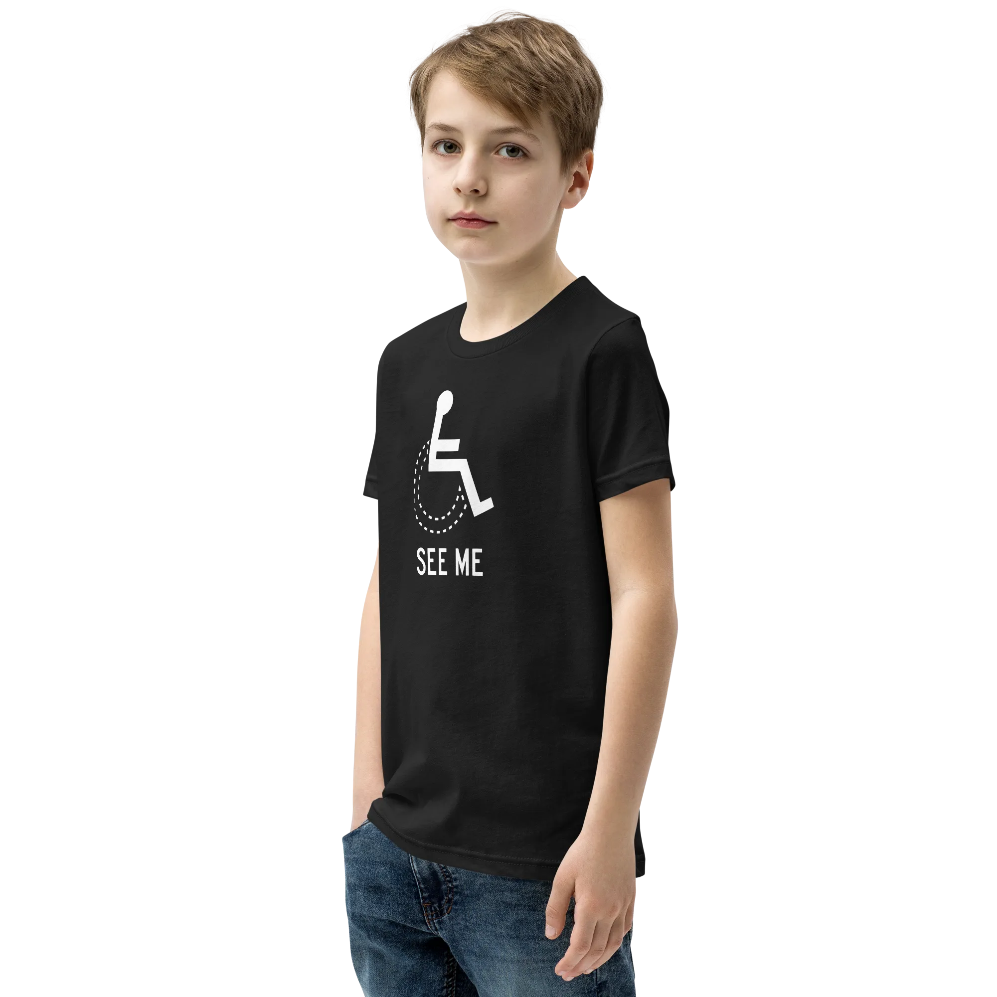 See Me (Not My Disability) Youth Dark Color T-Shirts