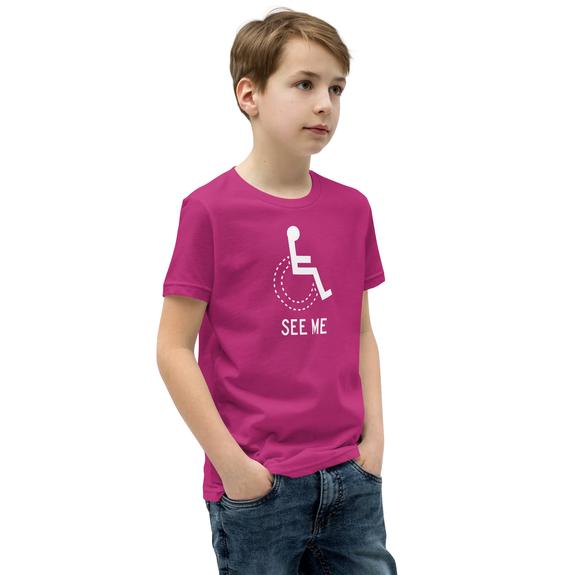 See Me (Not My Disability) Youth Dark Color T-Shirts